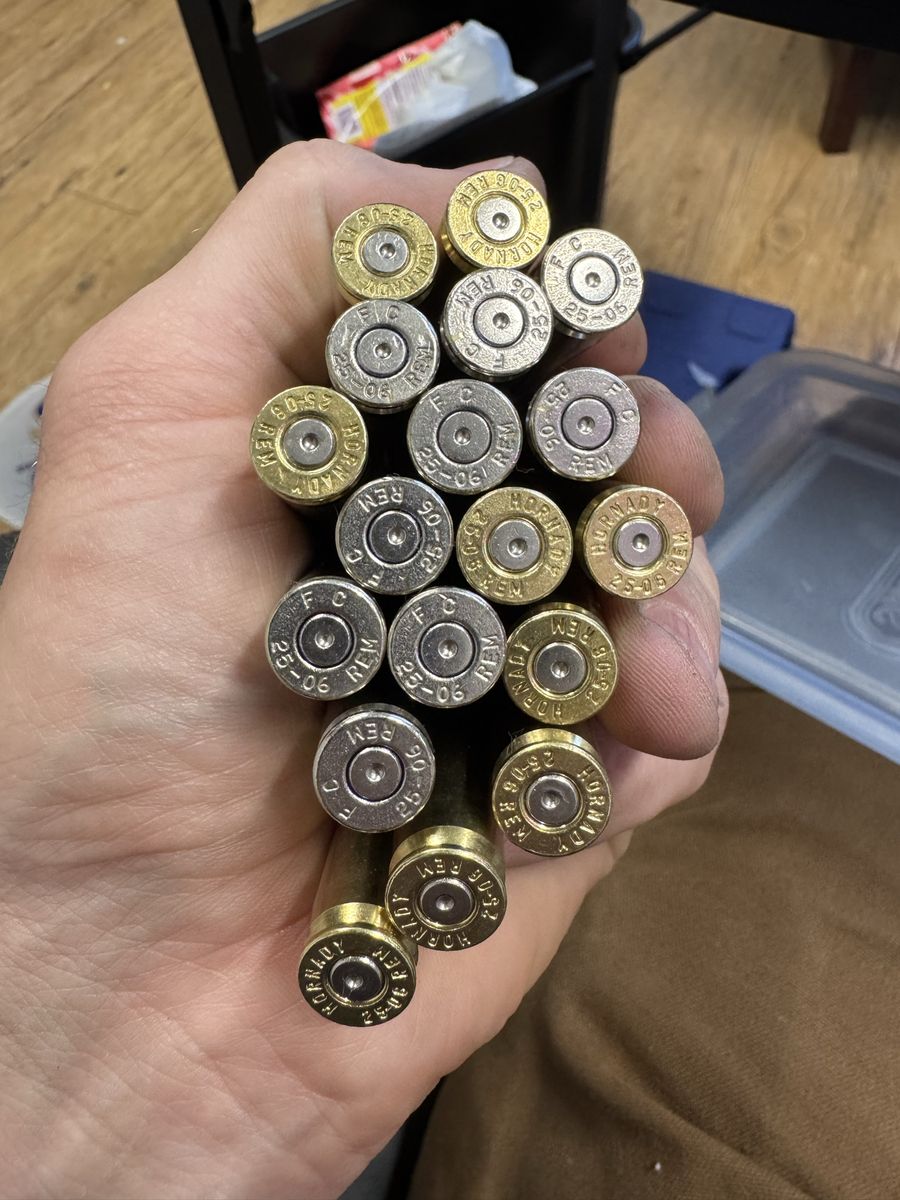 25-06 brass 18 pieces free