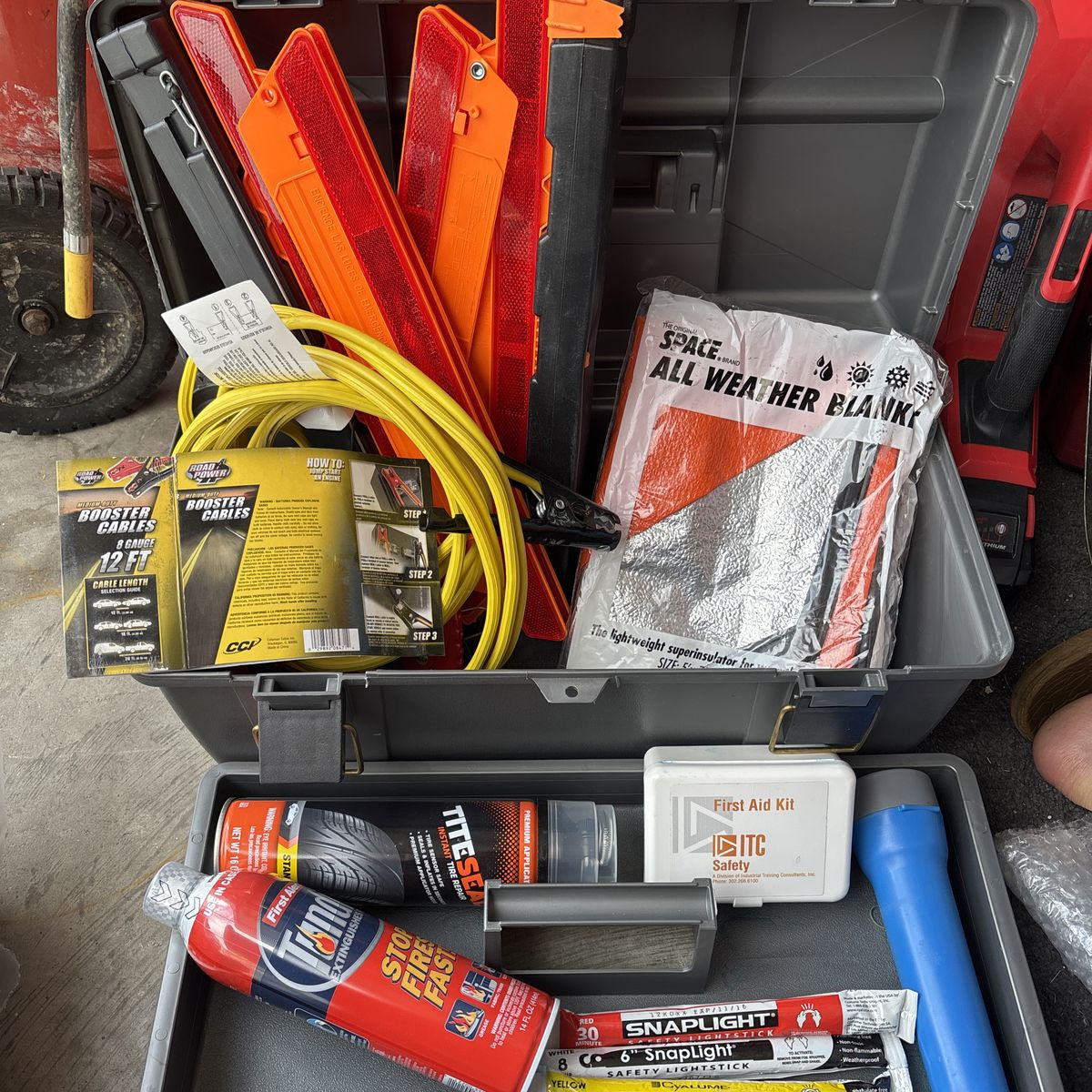 Plano 17021ZR Tool Box with emergency/safety kit