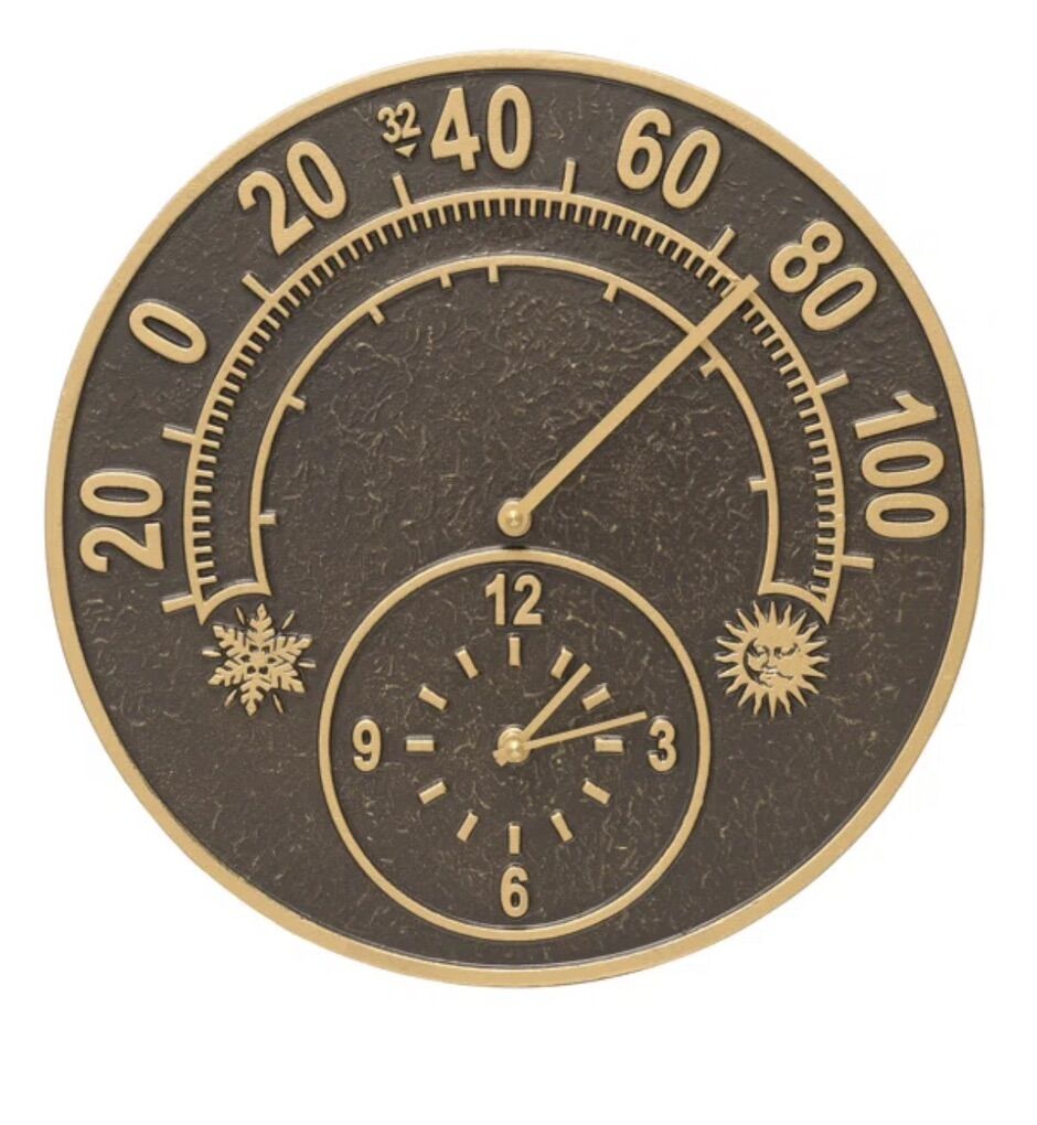 Haines Changing Seasons Thermometer Clock