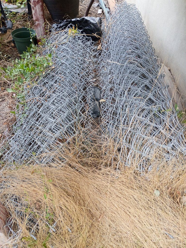 Used Chain Link Fence Rolls - Galvanized Steel Fencing for Home & Garden Projects