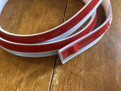 Red Adhesive Backed Trim Molding Strip