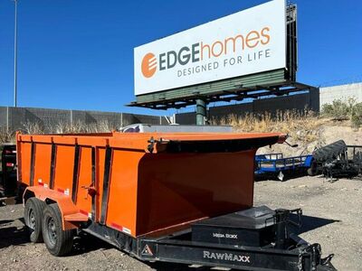 7x14 RawMaxx DUMP Dump Trailer - 44" Sides - 14K GVWR Solar Panel