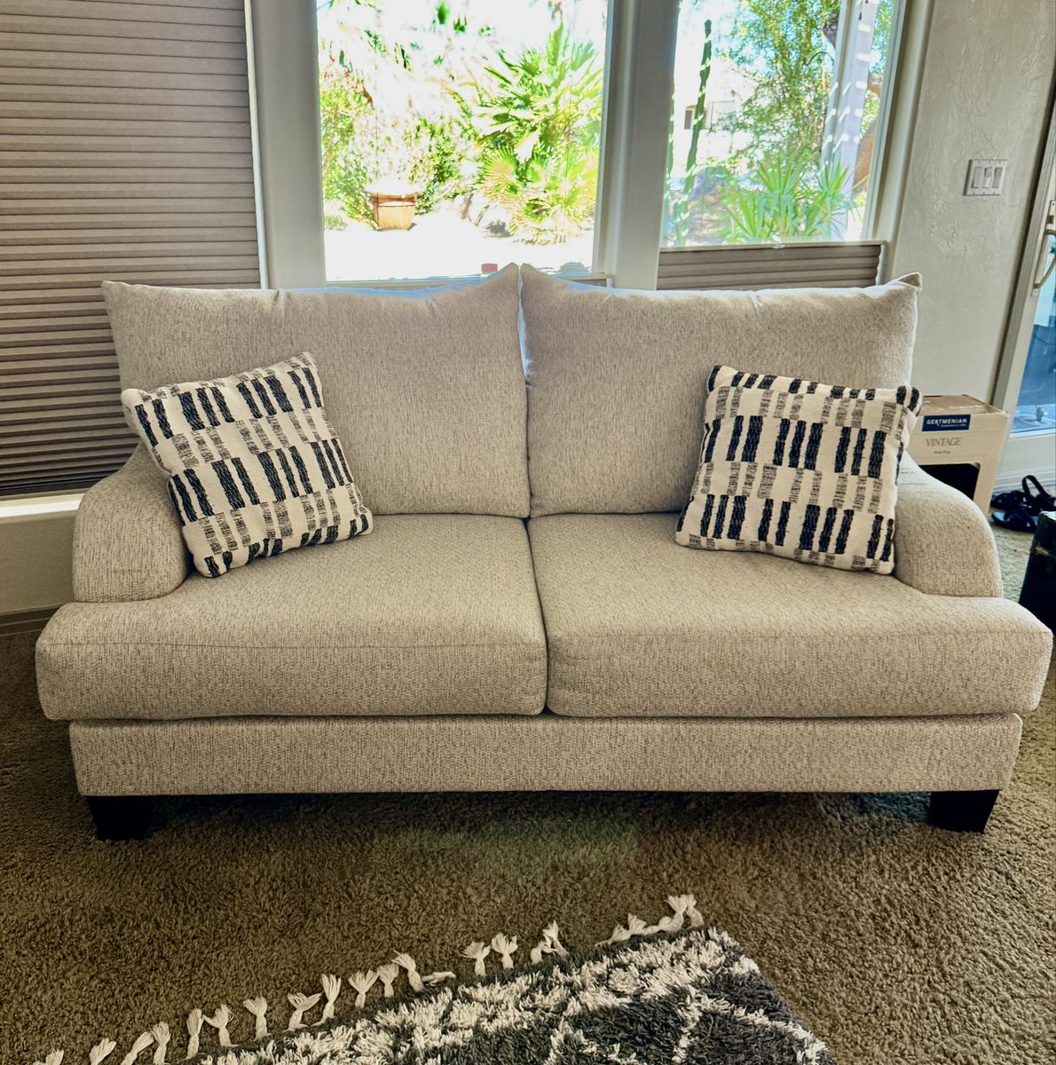 Love seat w/2 accent pillows