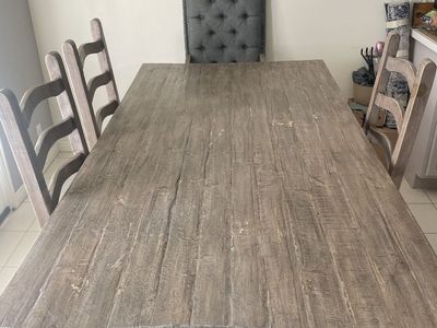 Dining room table and five chairs