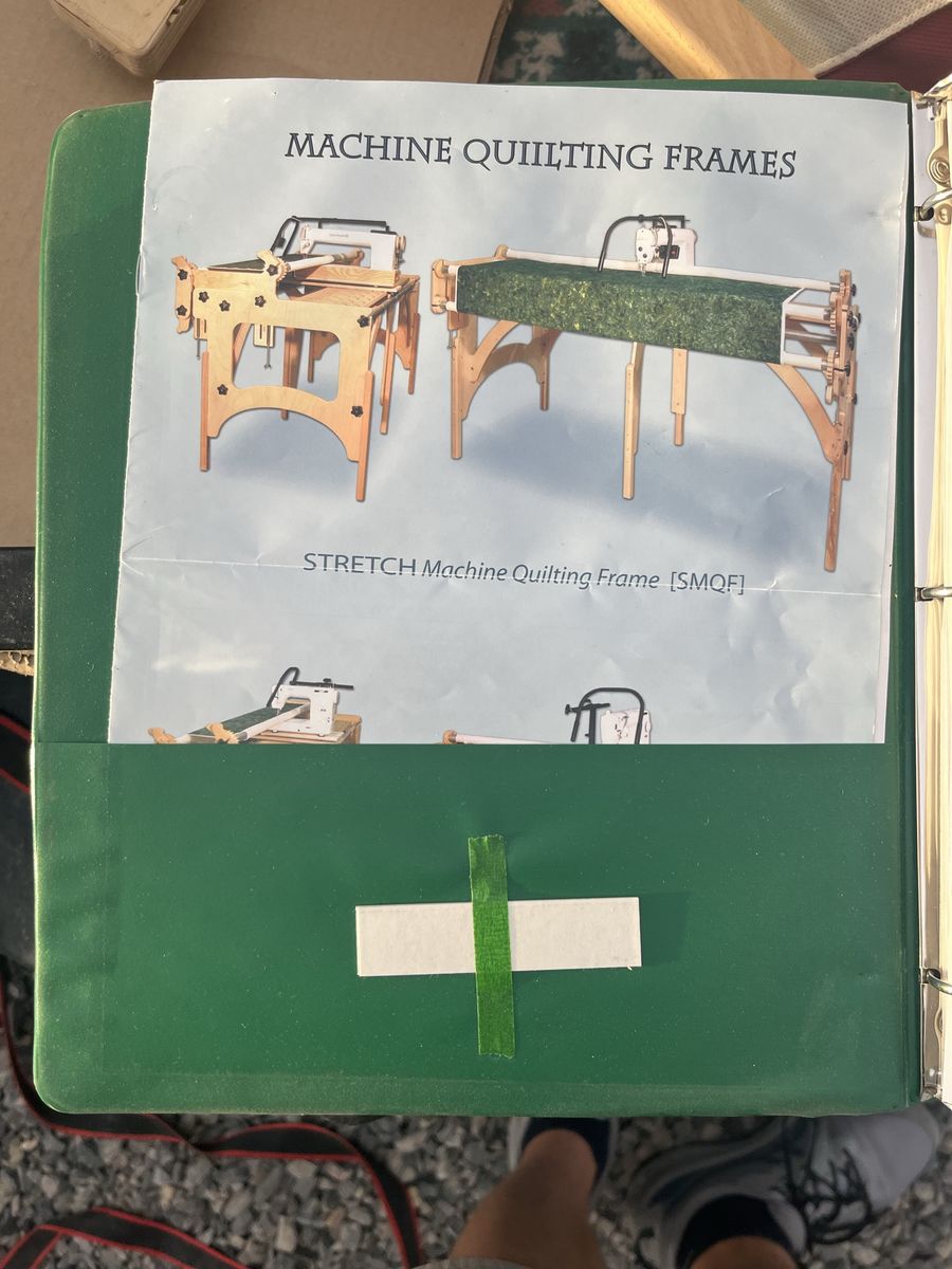 Quilting machine frame