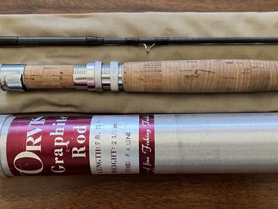 Classic Orvis Seven - Eleven first generation graphite fly rod - 7' 11" 2-piece 4 weight weighing just 2 1/8 ounces