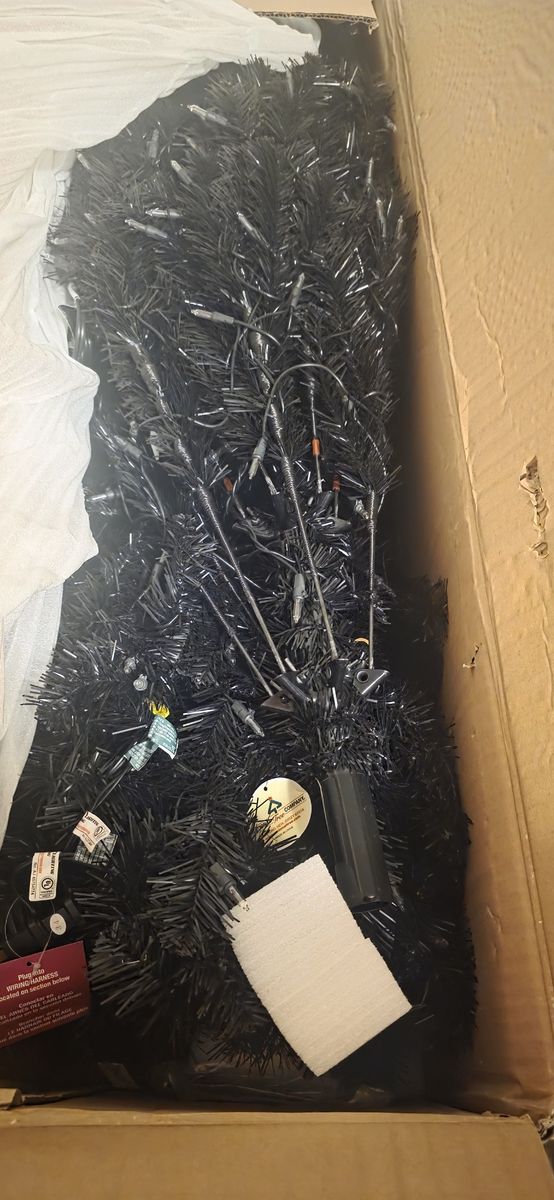 Brand New in Box - Black National Tree Company Christmas (or Halloween) Tree - 7.5ft