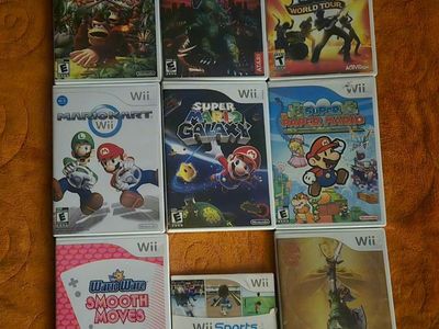 Nintendo Wii game bundle including Mario Kart! trades considered!