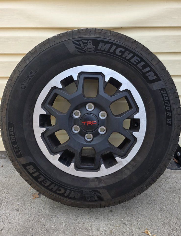 Set of 5 TRD Off Road Wheels and Michelin Tires