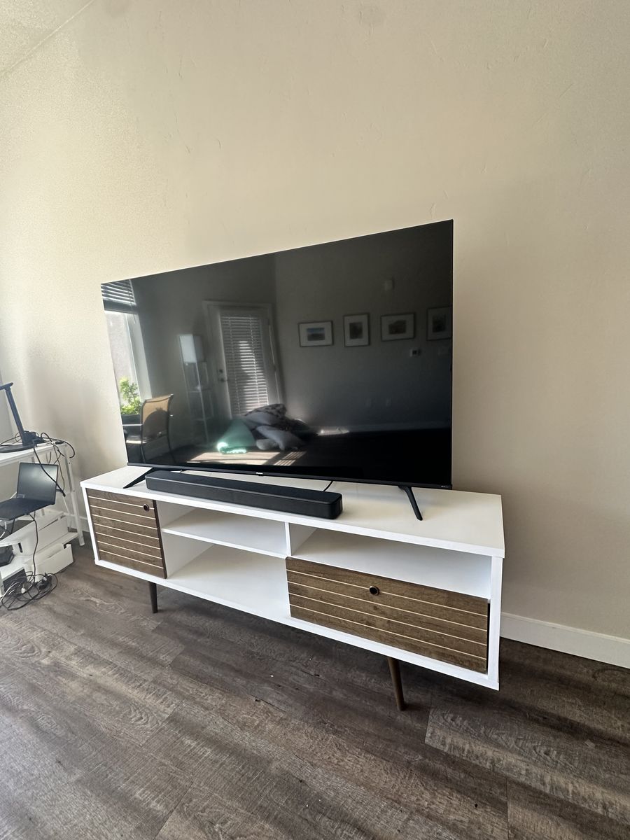 White/Rustic TV Stand