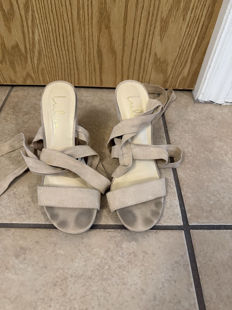 Lulus Nude Strappy Heels - 7.5