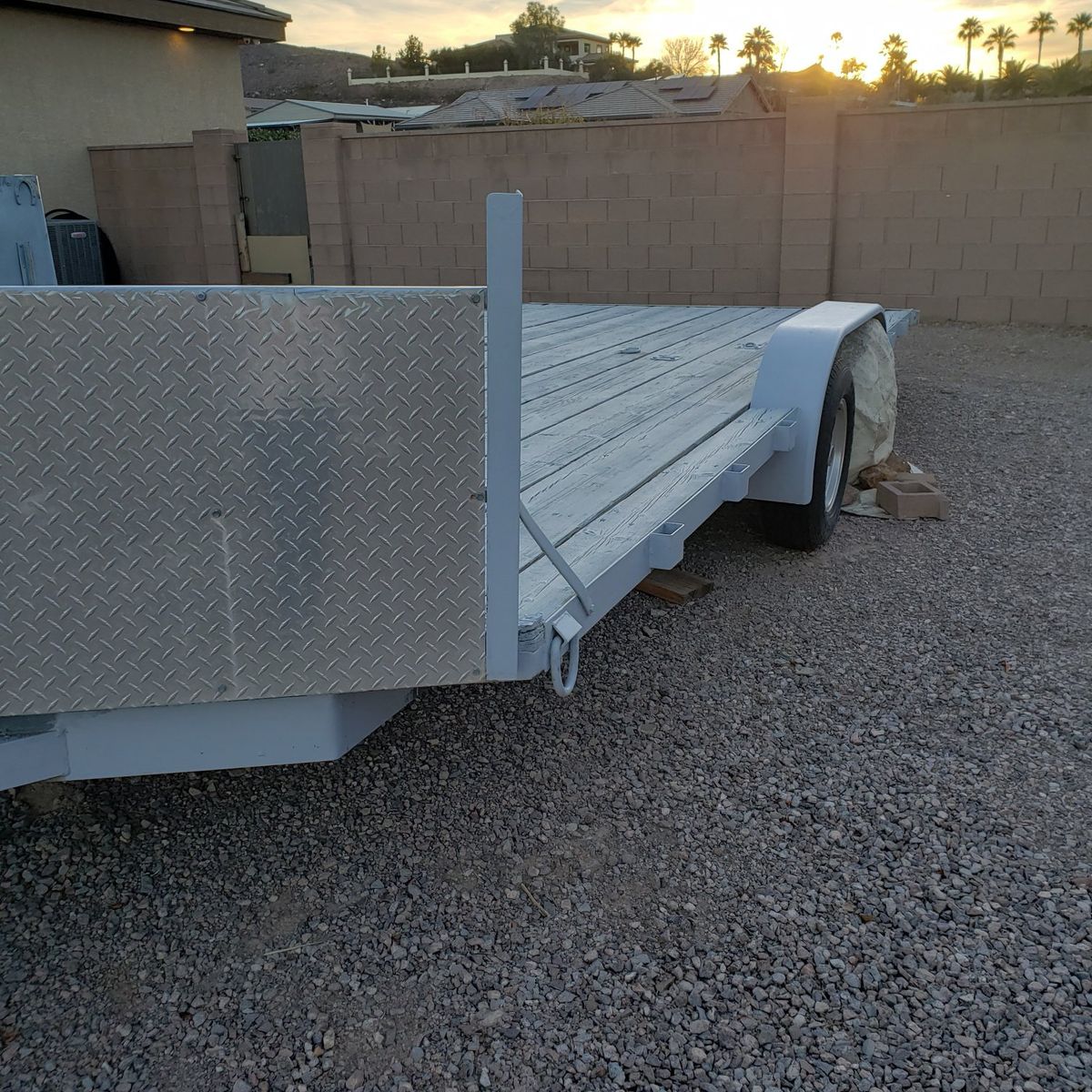 Custom flat bed car hauler/trailer 18x8