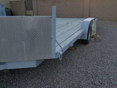 Custom flat bed car hauler/trailer 18x8