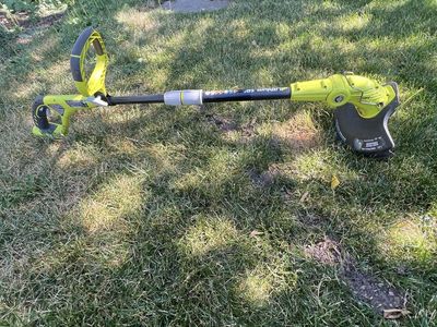 Ryobi 18V P2006 Cordless String Trimmer - 12" Cutting Width, Battery-Powered