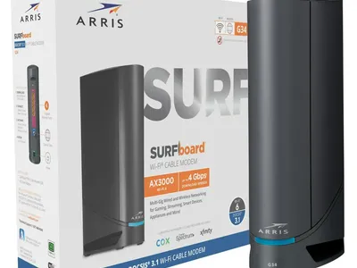 ARRIS Surfboard DOCSIS 3.1 Gigabit Cable Modem and AX3000 Wi-Fi 6 Router