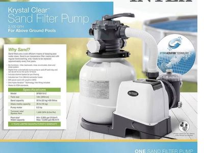 Intex Sx2100 Krystal clear sand filter pump