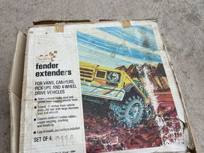 Vintage Sears rubber fender flares new in box.