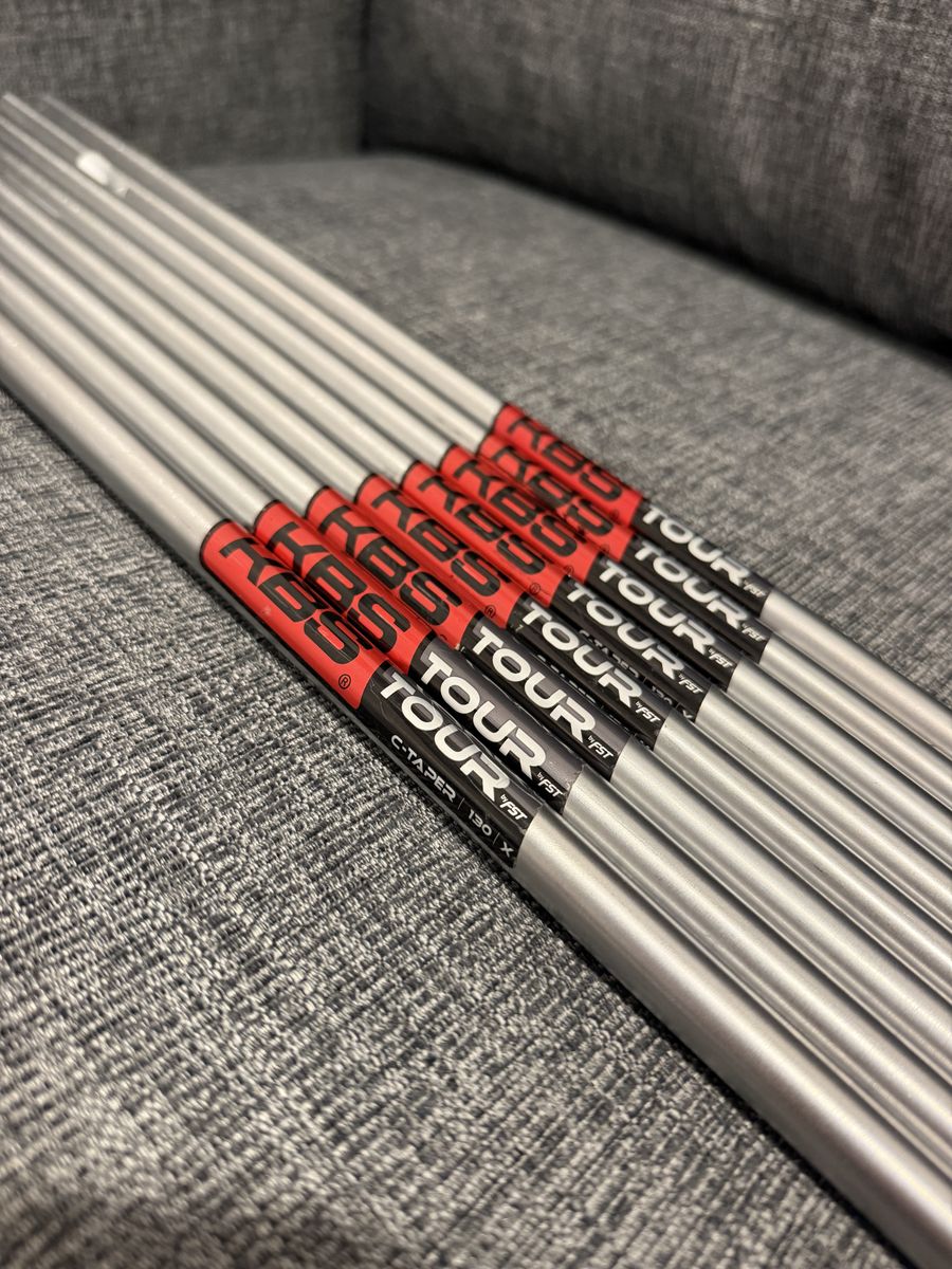 KBS C-Taper 130X Extra Stiff Iron Shaft Pulls 3-PW 0.355T Pulls ~34-37.5” Excellent + Extra 6 Iron Shaft