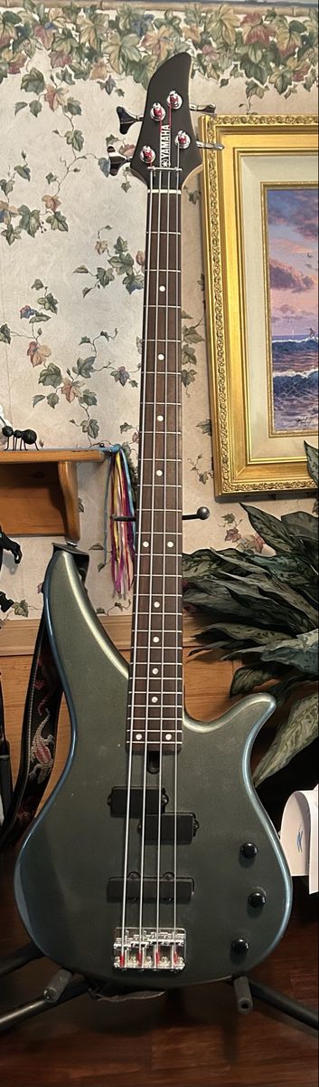Yamaha RBX270 Electric Bass Guitar Pearl Jade Green Right Hand 4 String w/ soft case, strap and stand