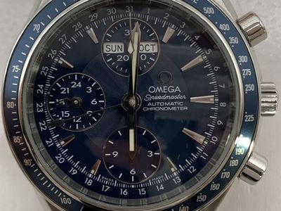 Omega Speedmaster Day-Date Blue Dial Automatic Men's Watch 3222.80
