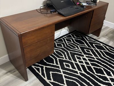 Executive Wood Desk – 72” Wide – Good Condition
