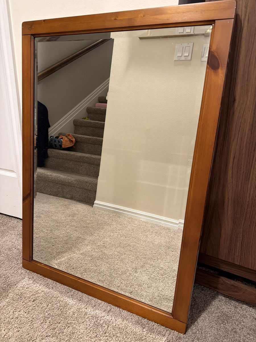 Mirror with Wood Frame 