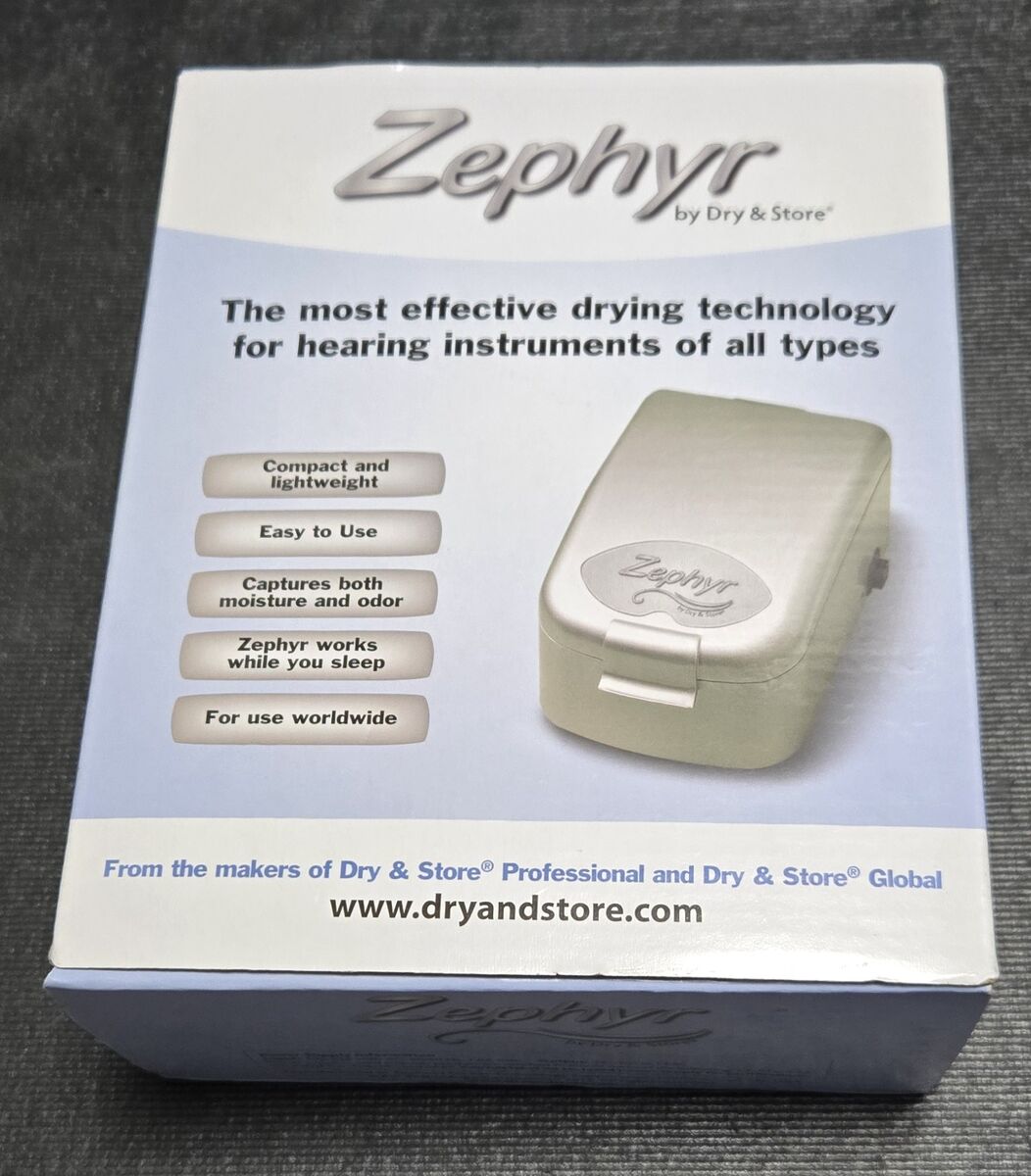 Zephyr by Dry & Store Hearing Instrument Dryer/Dehumidifier Brand New