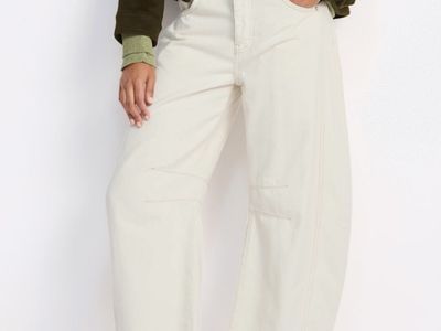 Free People Good Luck mid Rise Barrel Jean Size 27