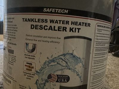Tankless water heater descaling kit