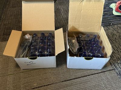 VAPLEX 2 oz Cobalt Blue Glass Bottles w/ Glass Eye Droppers (24-Pack)