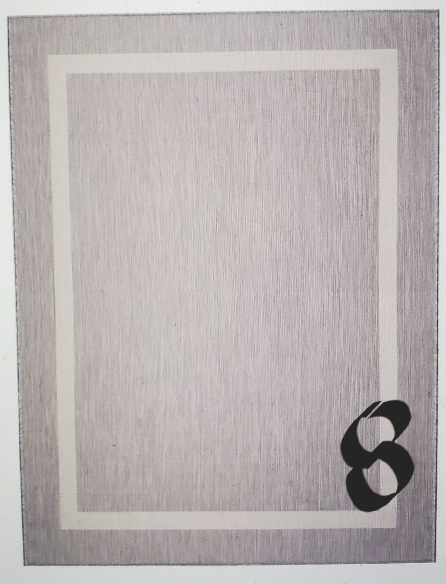 Waikiki 8x10 Area Rug - Grey Bordered - Beverly Rug - Two Tone Modern - Polypropylene - Indoor/Outdoor - New