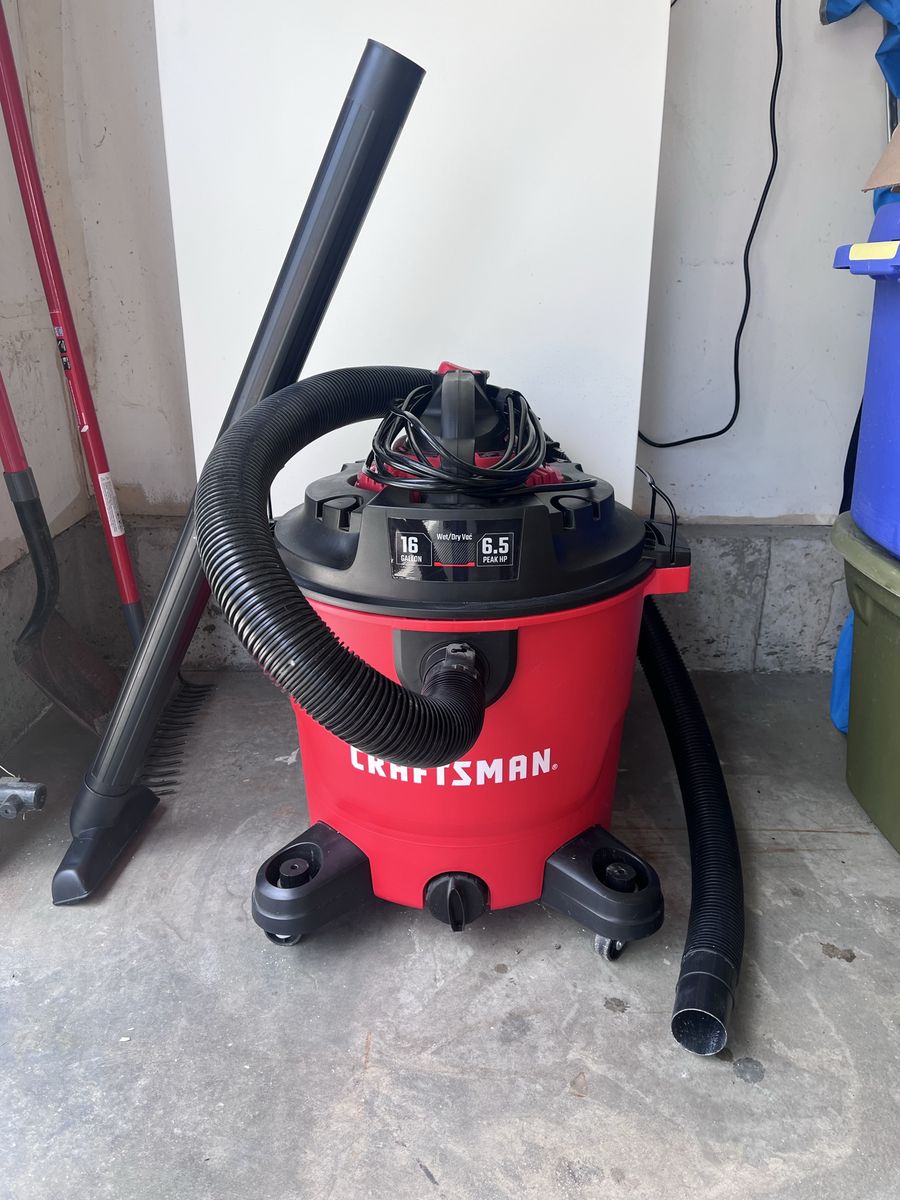 Craftsman 16 Gallon 6.5 Peak HP Wet/Dry Vac - Powerful Shop Vacuum for Garage & Workshop