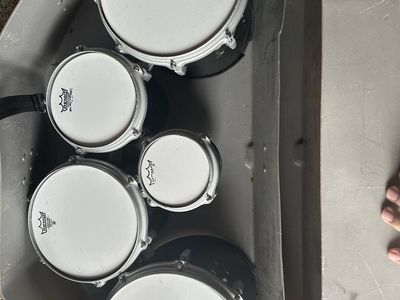 Yamaha Tenor Drum Set with Remo Heads and Case - Used Condition