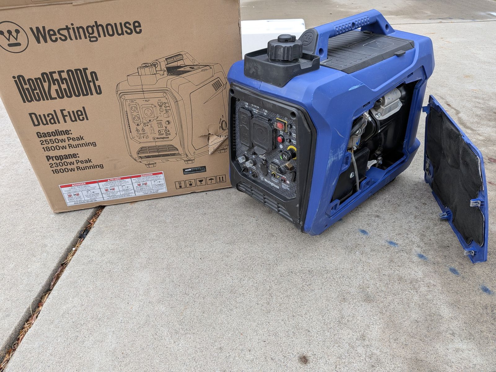 2550 Watt Dual Fuel Portable Inverter Generator Westinghouse Outdoor Power Equipment iGen2550DFc
