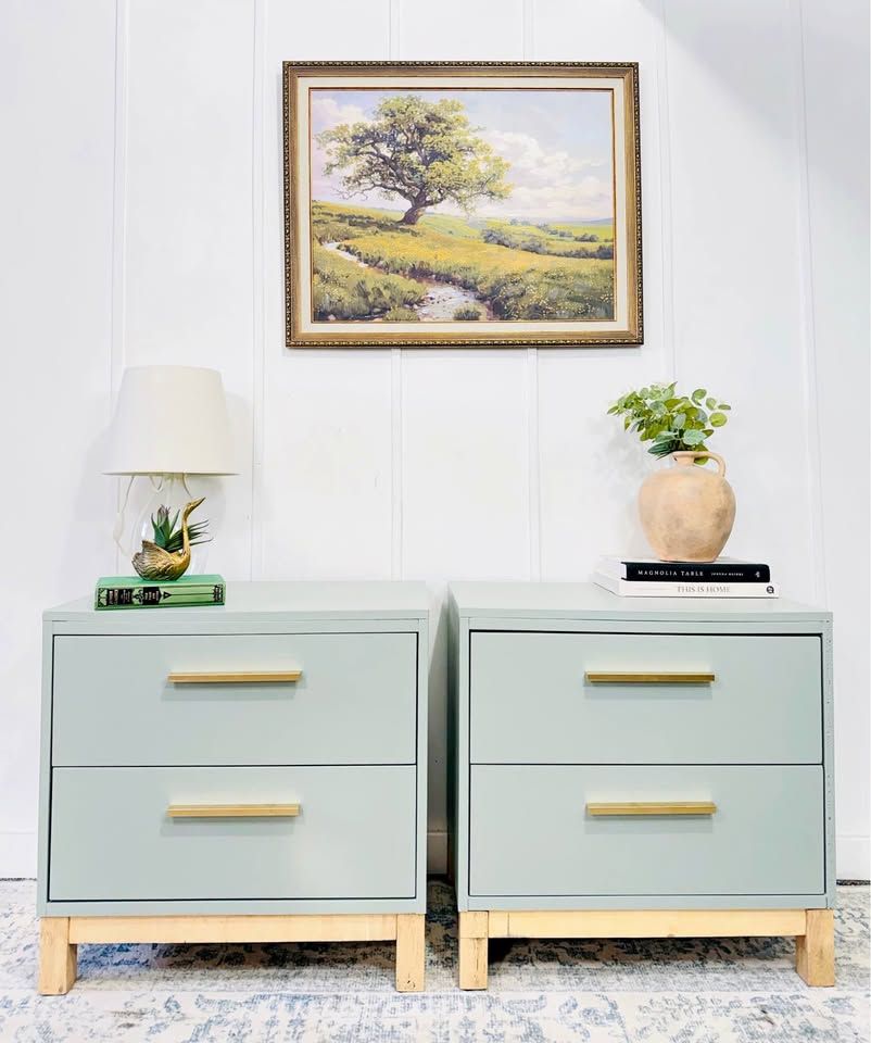 Modern Set of 2 Drawer Nightstands | Modern Nightstands | Nightstands Drawers