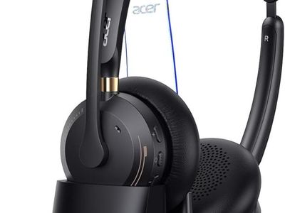 NEW Wireless Headset with Mic for Work,Bluetooth Headset for Clear Call & Meeting, Work Headset with Charge Stand for Remote