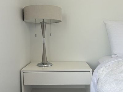 Set of night stands with lamps