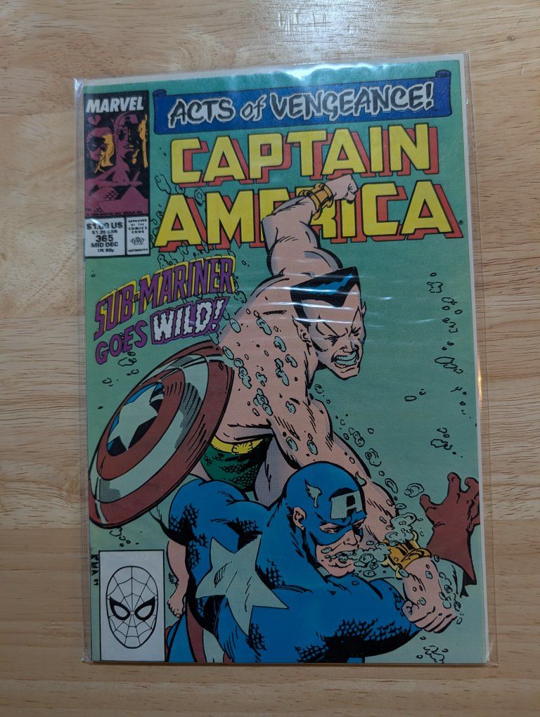 Marvel Comics Captain America #365 December 1989