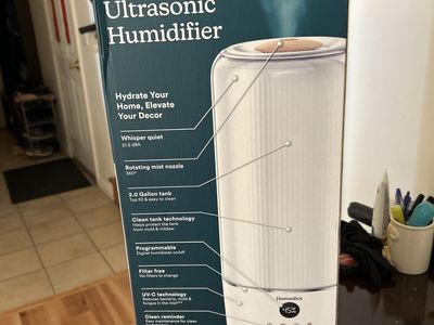 Homedics Warm & Cool Mist Ultrasonic Humidifier - 2 Gal, UV-C, Programmable, New