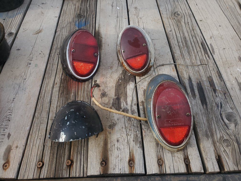 Vintage VW bug taillights and license plate light