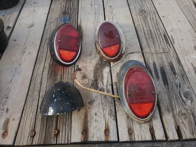 Vintage VW bug taillights and license plate light