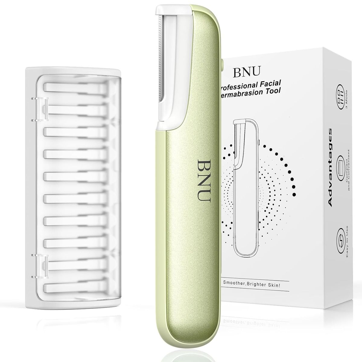NEW BNU Dermaplane Razor for Women, Face Razor with 10 Replaceable Blades - Face Exfoliation Razor, Body Peach Fuzz Removal