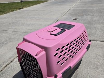 Pet Carrier for Small Dog/Cat - Pink Hard-Sided Travel Crate