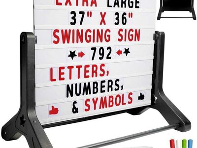 Excello Swinging Message Board Sign 37x36 in.