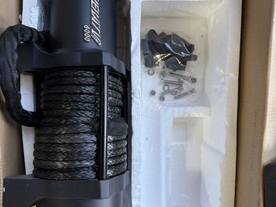 Super ATV BLACK OPS 6000 Winch - New, with Synthetic Rope - ATV/UTV/Off-Road Recovery