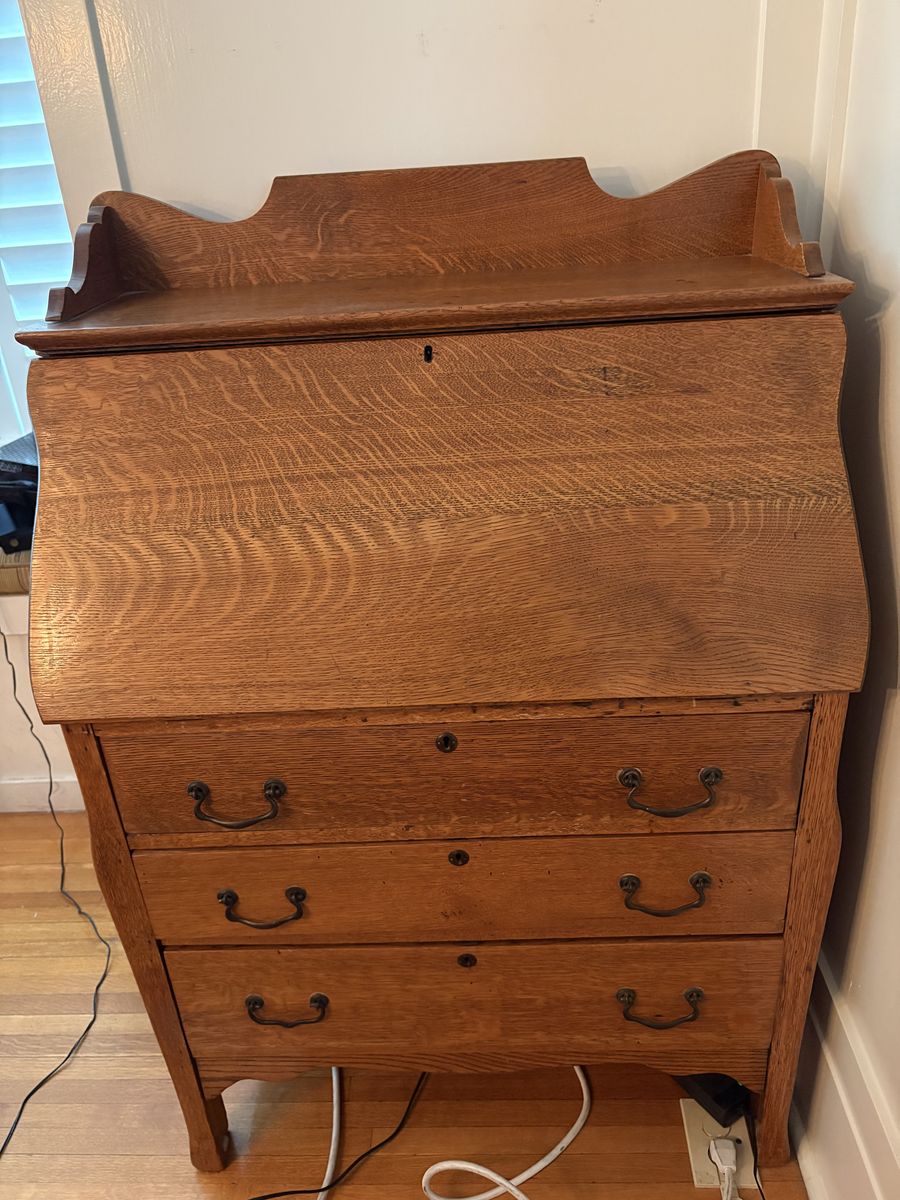 Solid oak antique desk