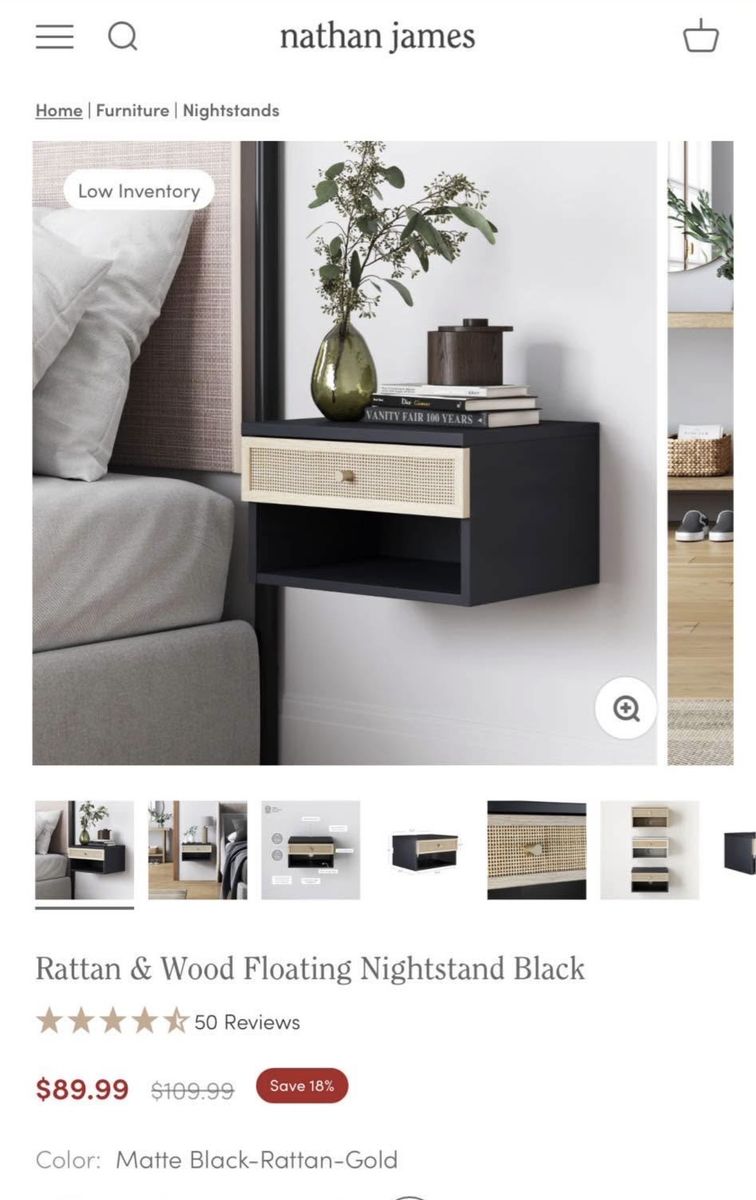 Nathan James Floating Nightstand
