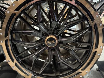 BRAND NEW SET OF 4 WHEELS XR 20x8.5 Black Bronze 5x114.3 log pattern, Offset 35,