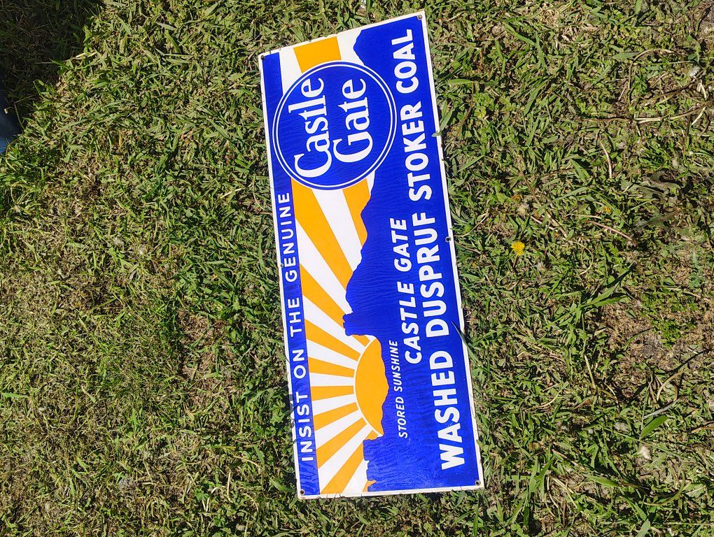 1930s mint condition original Price Utah coal sign