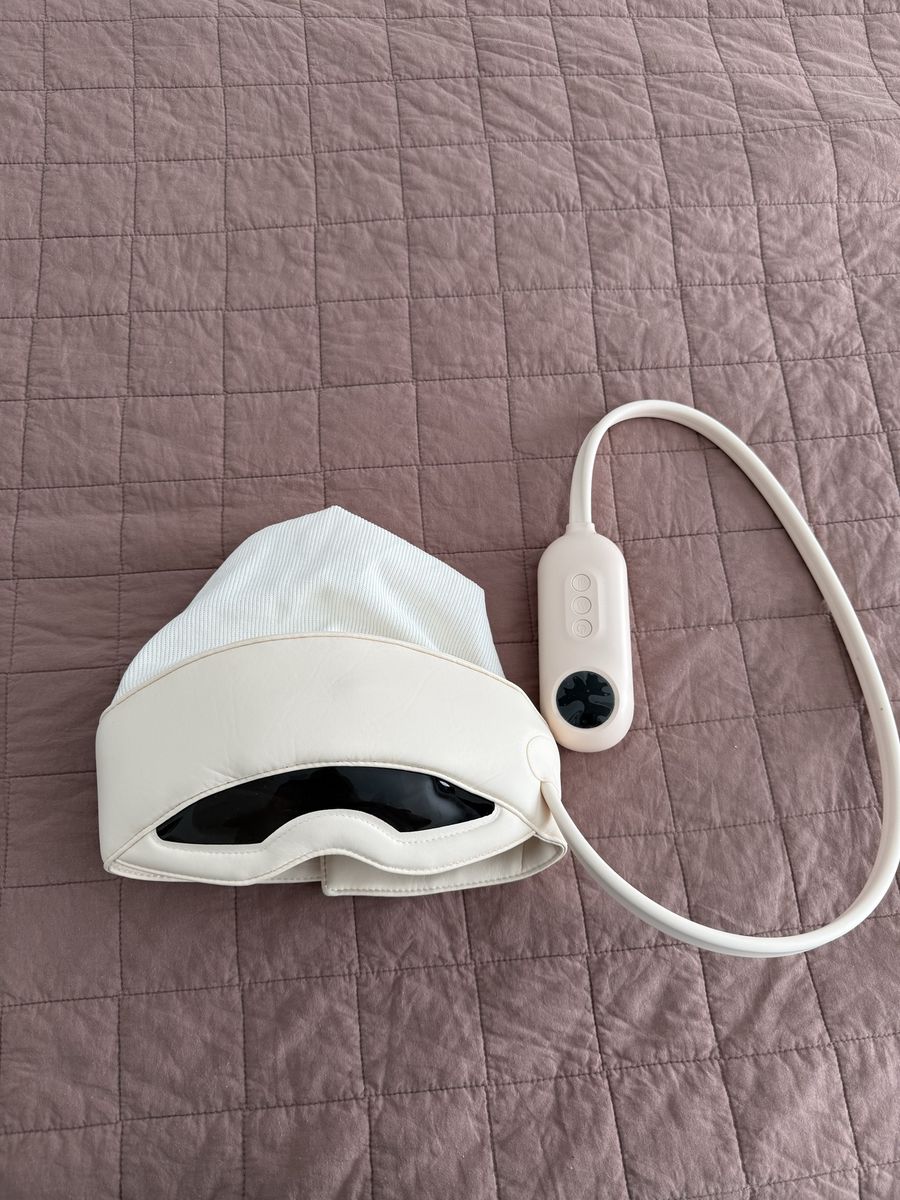 New Electric Head Massager for Headaches, Migraine Relief with Heat & Kneading Massage, White